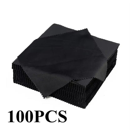 Set of 100 black cleaning cloths for smart glasses with camera and Bluetooth by votilo